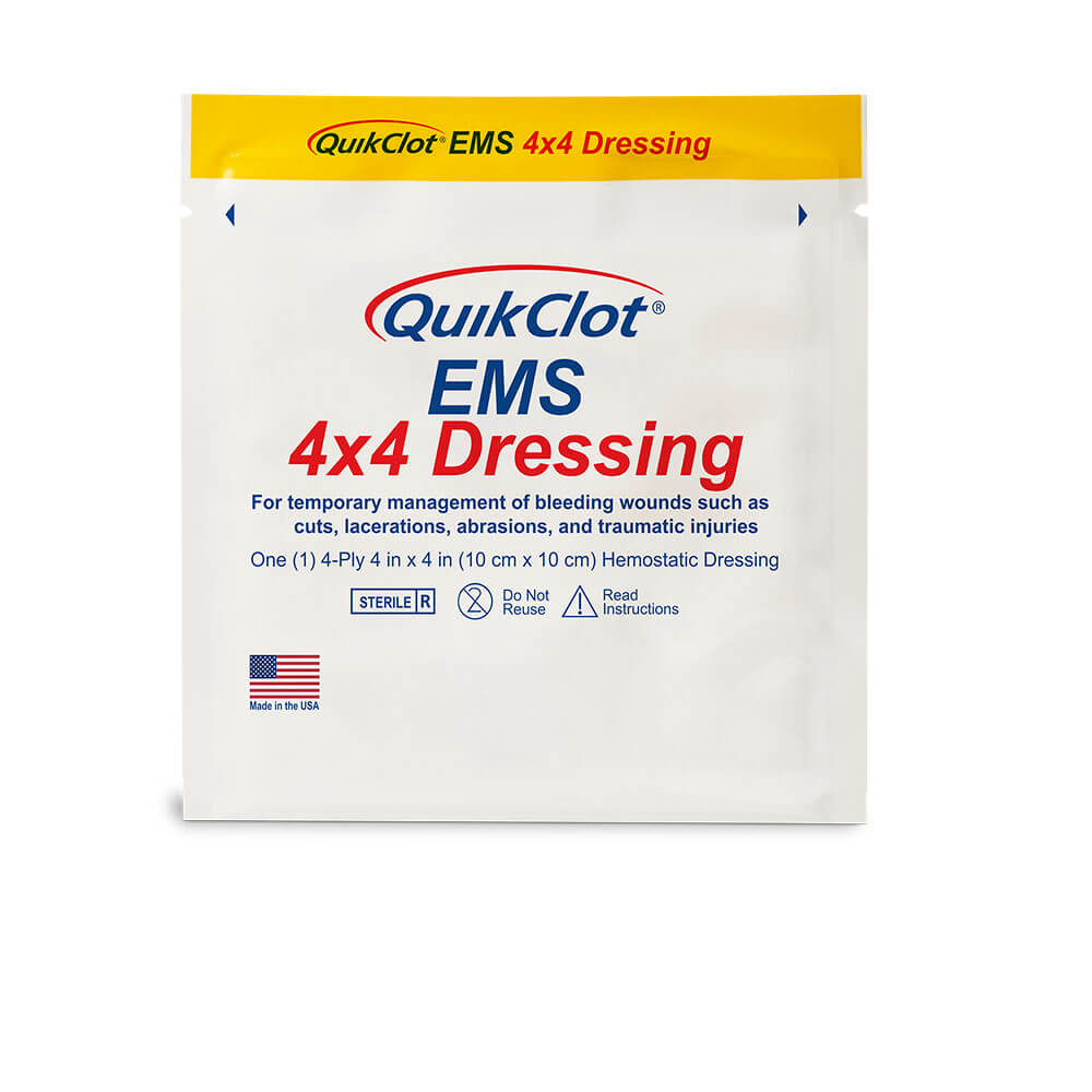 QuikClot EMS 4" x 4" Dressing